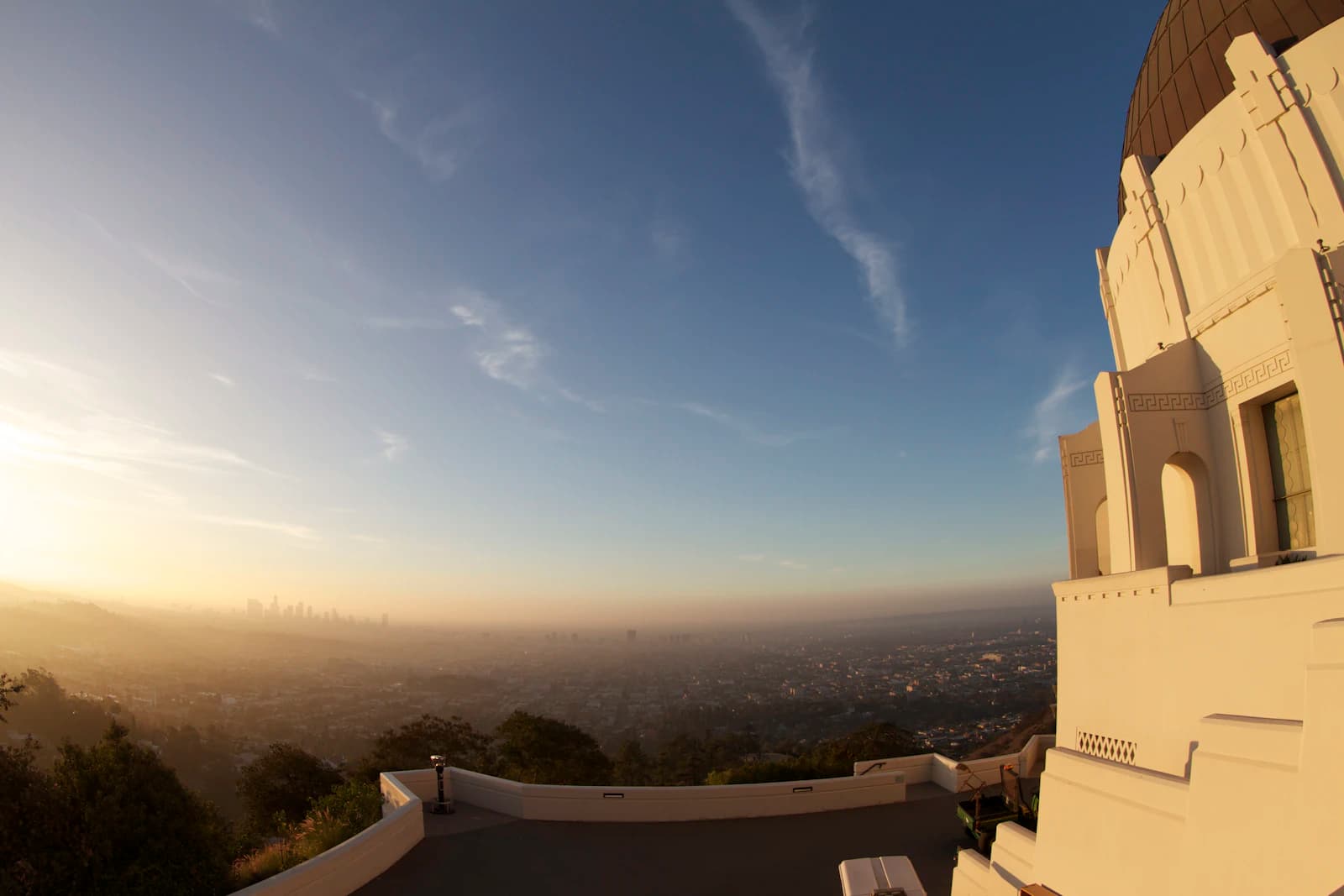 Griffith Observatory above Los Angeles at sunset