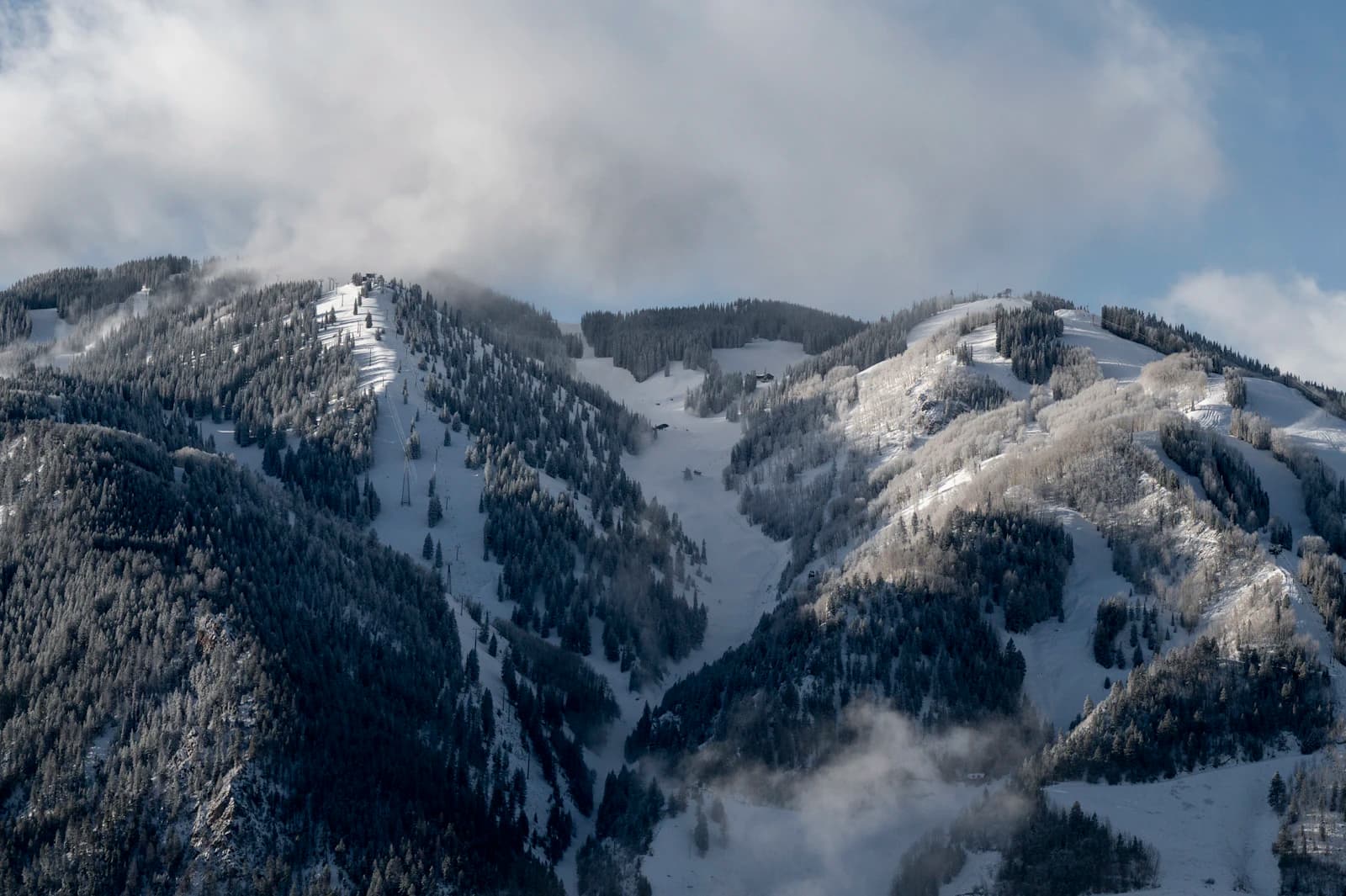 Snow-covered mountains in Aspen, Colorado